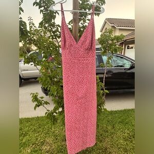 Floral spaghetti strap, tie back summer dress!